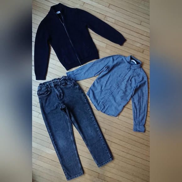 Various (bundle of 7) Hoodie Long sleeves Sweater Jeans Zara, Size 9-10 - Picture 5 of 8